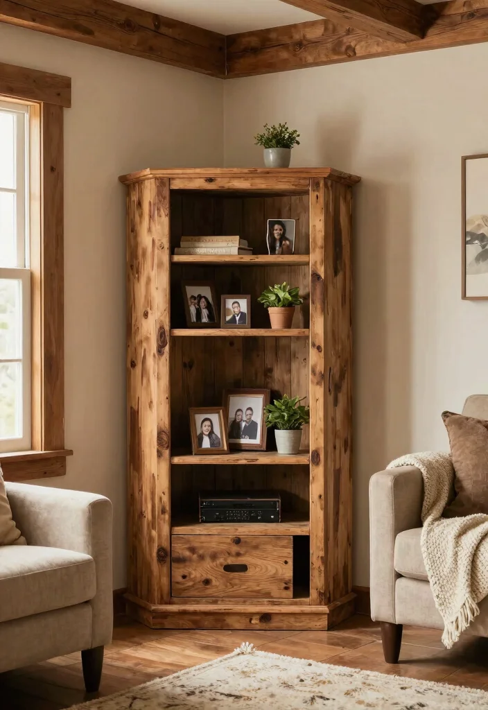 14 Corner TV Stand 2026 Trending Ideas That Fit Perfectly - 3. Rustic Corner TV Shelf 1