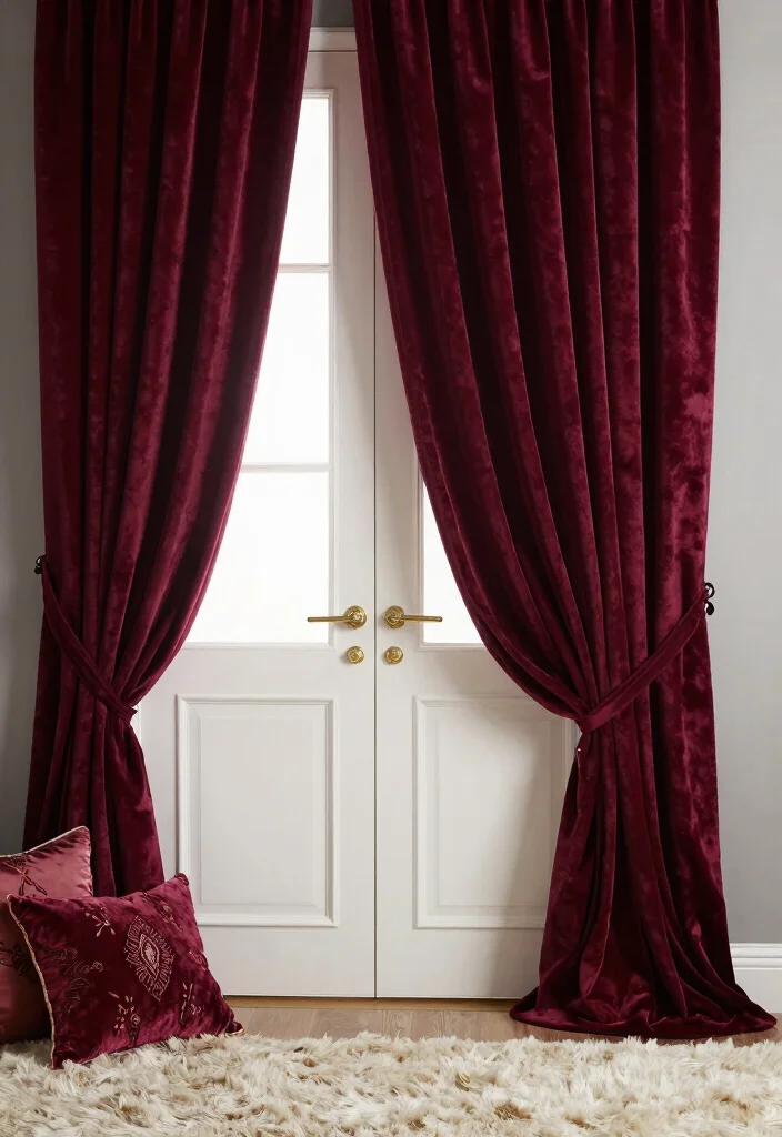 14 Curtains for Doors With Windows Ideas That Look Chic 42 14 Curtains for Doors With Windows Ideas That Look Chic - 10. Velvet Curtains 1