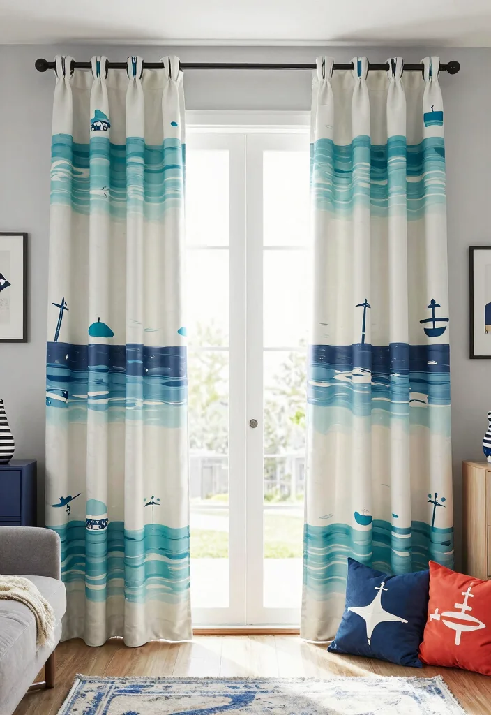 14 Curtains for Doors With Windows Ideas That Look Chic 44 14 Curtains for Doors With Windows Ideas That Look Chic - 12. Printed Canvas Curtains 1
