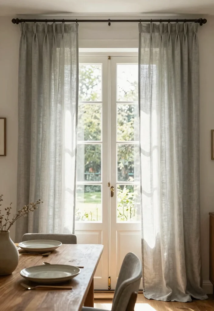 14 Curtains for Doors With Windows Ideas That Look Chic 3 14 Curtains for Doors With Windows Ideas That Look Chic - 3. Linen Panel Curtains 1