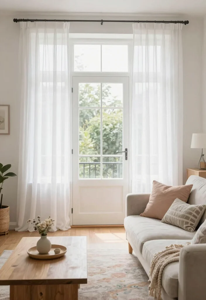 14 Curtains for Doors With Windows Ideas That Look Chic 8 14 Curtains for Doors With Windows Ideas That Look Chic - 6. Classic Sheer Curtains 1