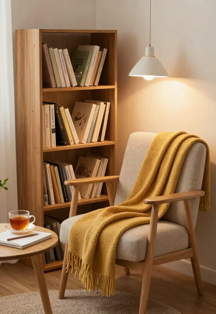 14 Desk Setup Cozy Ideas for a Warm Workspace - 12. Cozy Reading Nook 1