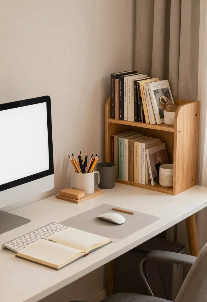 14 Desk Setup Cozy Ideas for a Warm Workspace - 7. Creating Zones for Focus 1