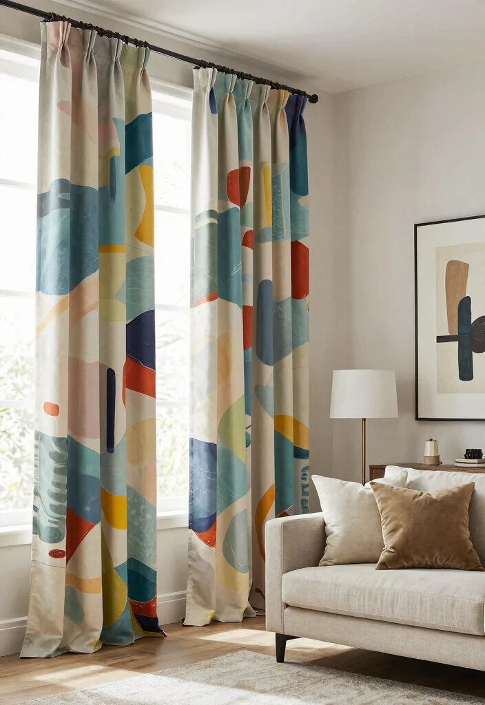 14 Home Curtains Living Room Modern Ideas That Elevate Instantly 53 14 Home Curtains Living Room Modern Ideas That Elevate Instantly - 13. Artistic Fabric Choices for Unique Styles 1