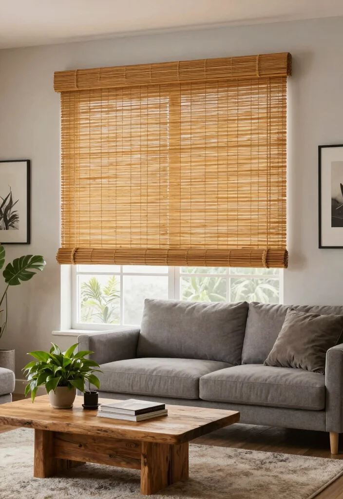 14 Home Curtains Living Room Modern Ideas That Elevate Instantly 2 14 Home Curtains Living Room Modern Ideas That Elevate Instantly - 2. Bamboo Blinds for a Natural Touch 1