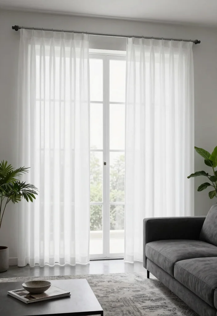 14 Home Curtains Living Room Modern Ideas That Elevate Instantly 14 14 Home Curtains Living Room Modern Ideas That Elevate Instantly - 4. Minimalist Sheer Panels 1