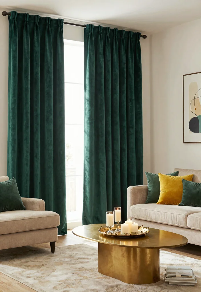 14 Home Curtains Living Room Modern Ideas That Elevate Instantly 25 14 Home Curtains Living Room Modern Ideas That Elevate Instantly - 5. Eco-Conscious Velvet Drapes 1