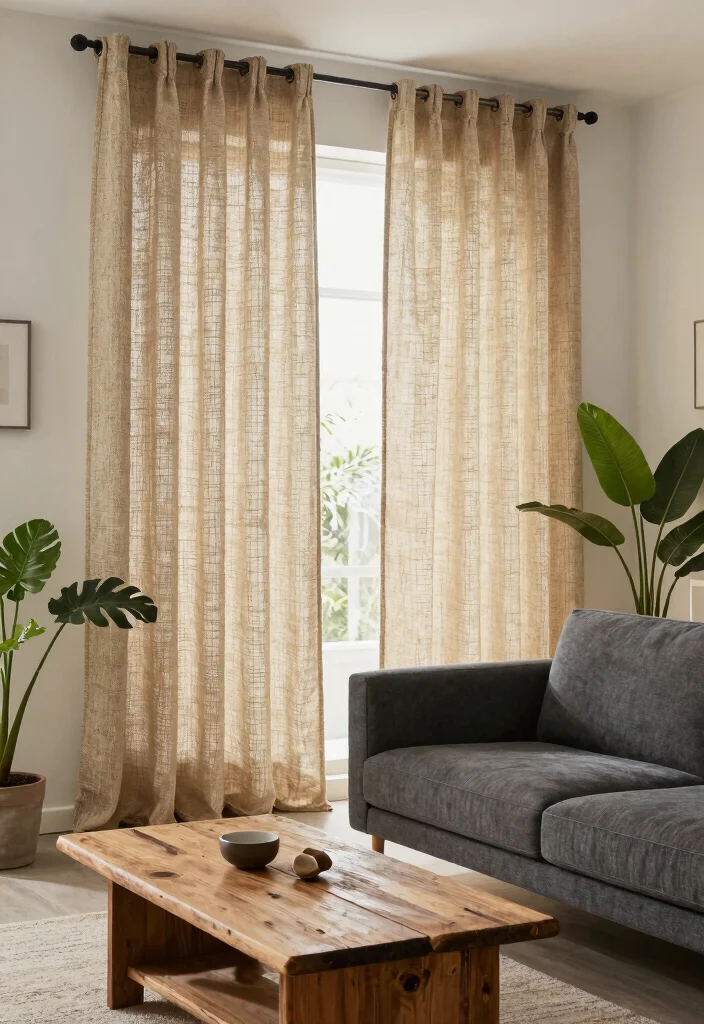 14 Home Curtains Living Room Modern Ideas That Elevate Instantly 36 14 Home Curtains Living Room Modern Ideas That Elevate Instantly - 6. Natural Fiber Curtains 1