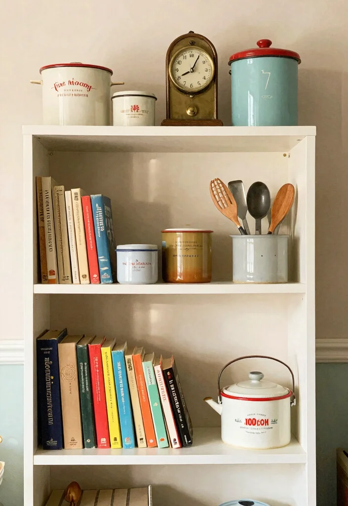 14 Kitchen Bookshelf Ideas Cookbook Shelf Styling That Shines 14 14 Kitchen Bookshelf Ideas Cookbook Shelf Styling That Shines - 4. Vintage Finds and Thrifted Treasures 1