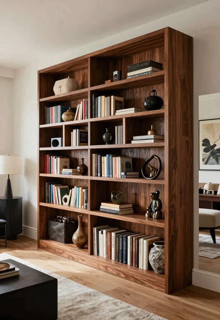 14 Live Edge Bookshelf Ideas With Natural Charm - 14. Statement Piece 1