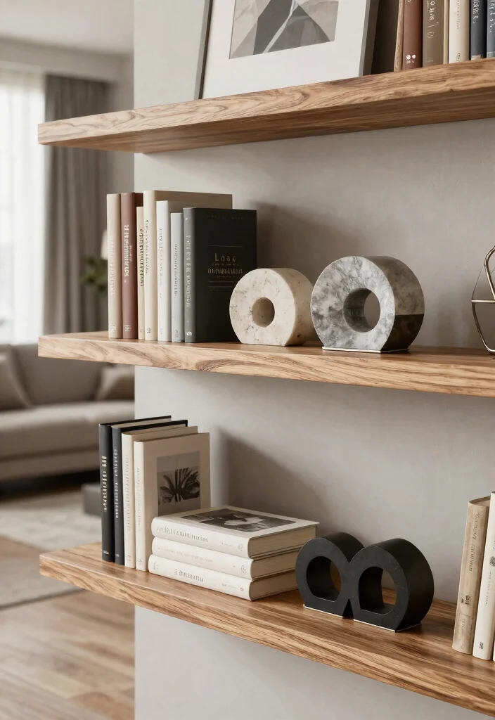 14 Live Edge Bookshelf Ideas With Natural Charm - 8. Bookend Beauty 1