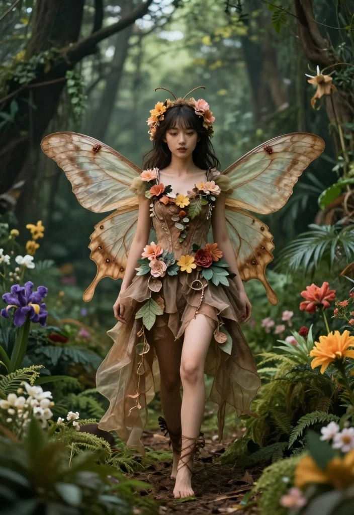 14 Moth and Lamp Costume Ideas That Feel Creative - 4. Fantasy Forest Moth 1
