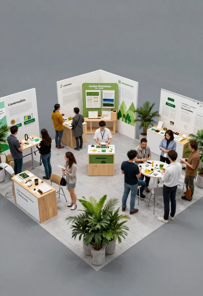 14 One Side Open Exhibition Stand Ideas That Attract Crowds 40 14 One Side Open Exhibition Stand Ideas That Attract Crowds - 10. Community Engagement Zone 1