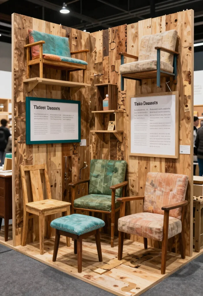 14 One Side Open Exhibition Stand Ideas That Attract Crowds 2 14 One Side Open Exhibition Stand Ideas That Attract Crowds - 2. Recycled Material Showcase 1