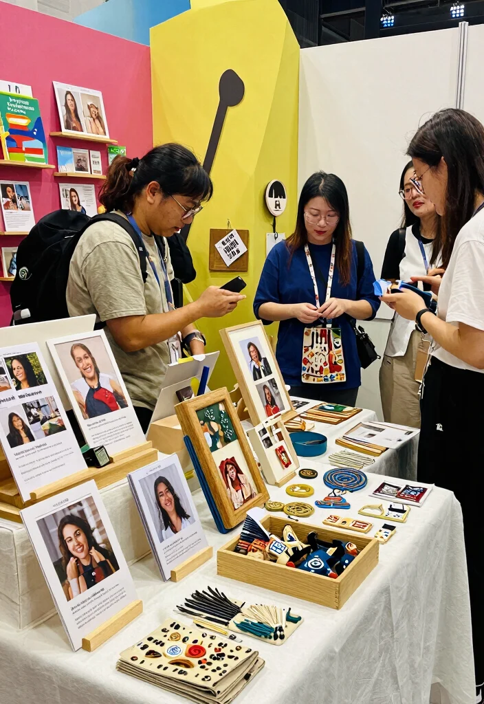 14 One Side Open Exhibition Stand Ideas That Attract Crowds 17 14 One Side Open Exhibition Stand Ideas That Attract Crowds - 7. Eco-Artisan Crafts Display 1