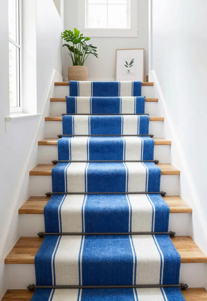 14 Stairs Runner Carpet Ideas That Elevate Your Hallway 40 14 Stairs Runner Carpet Ideas That Elevate Your Hallway - 10. Striped Cotton Runners 1