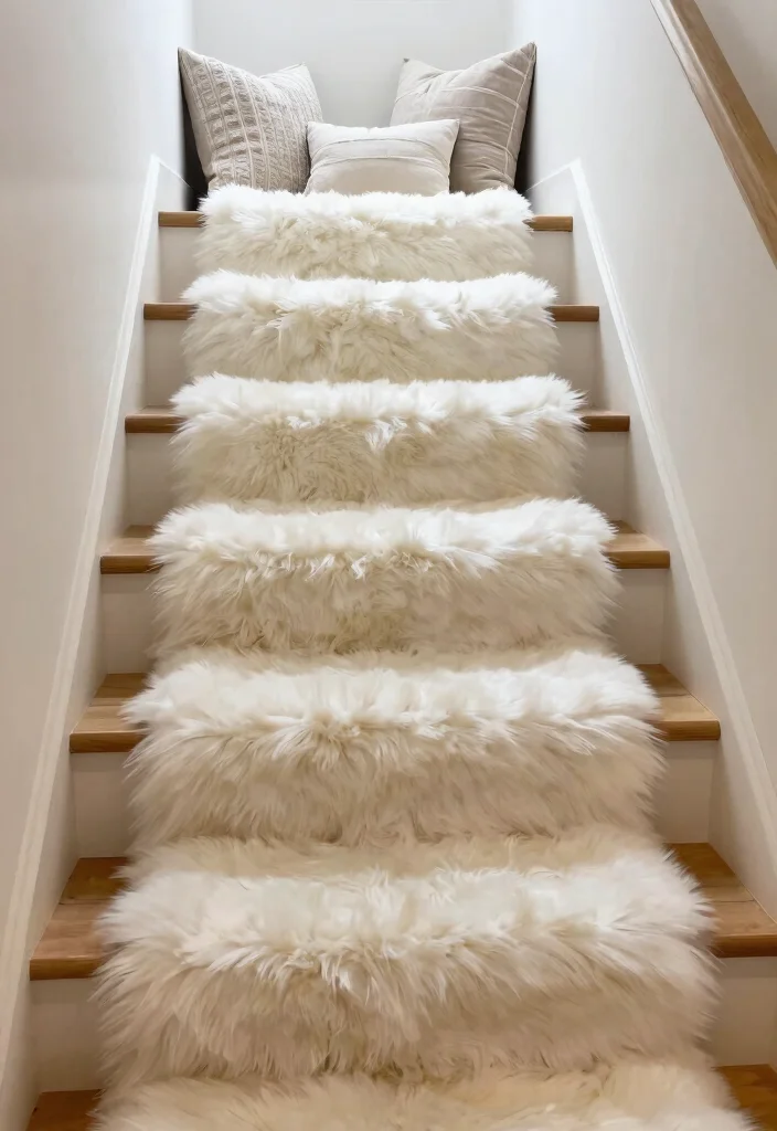 14 Stairs Runner Carpet Ideas That Elevate Your Hallway 52 14 Stairs Runner Carpet Ideas That Elevate Your Hallway - 12. Faux Fur Runners 1