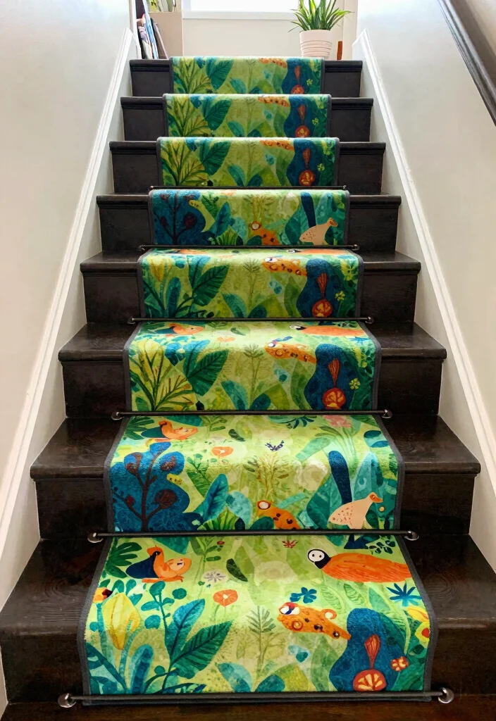 14 Stairs Runner Carpet Ideas That Elevate Your Hallway 53 14 Stairs Runner Carpet Ideas That Elevate Your Hallway - 13. Eco-Friendly Prints 1