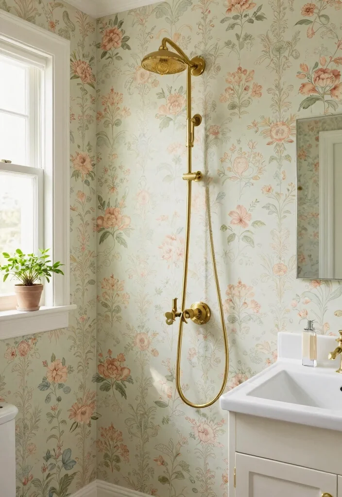 15 Bathroom Wallpaper Ideas Accent Wall That Pops 53 15 Bathroom Wallpaper Ideas Accent Wall That Pops - 13. Vintage Floral Patterns 1