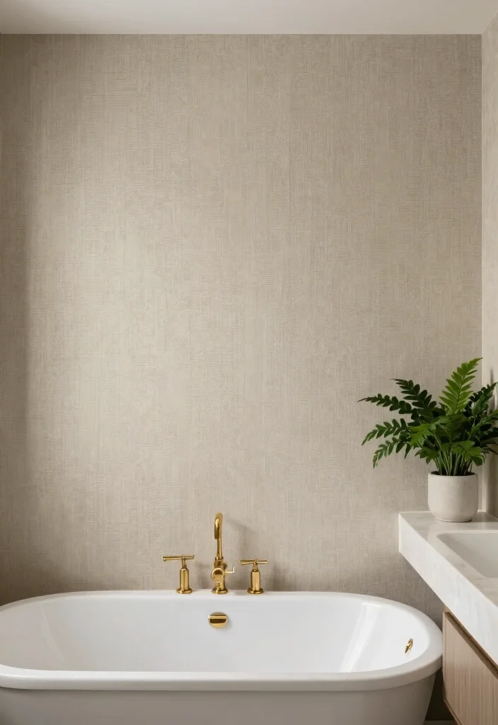 15 Bathroom Wallpaper Ideas Accent Wall That Pops 16 15 Bathroom Wallpaper Ideas Accent Wall That Pops - 6. Textured Wall Treatments 1