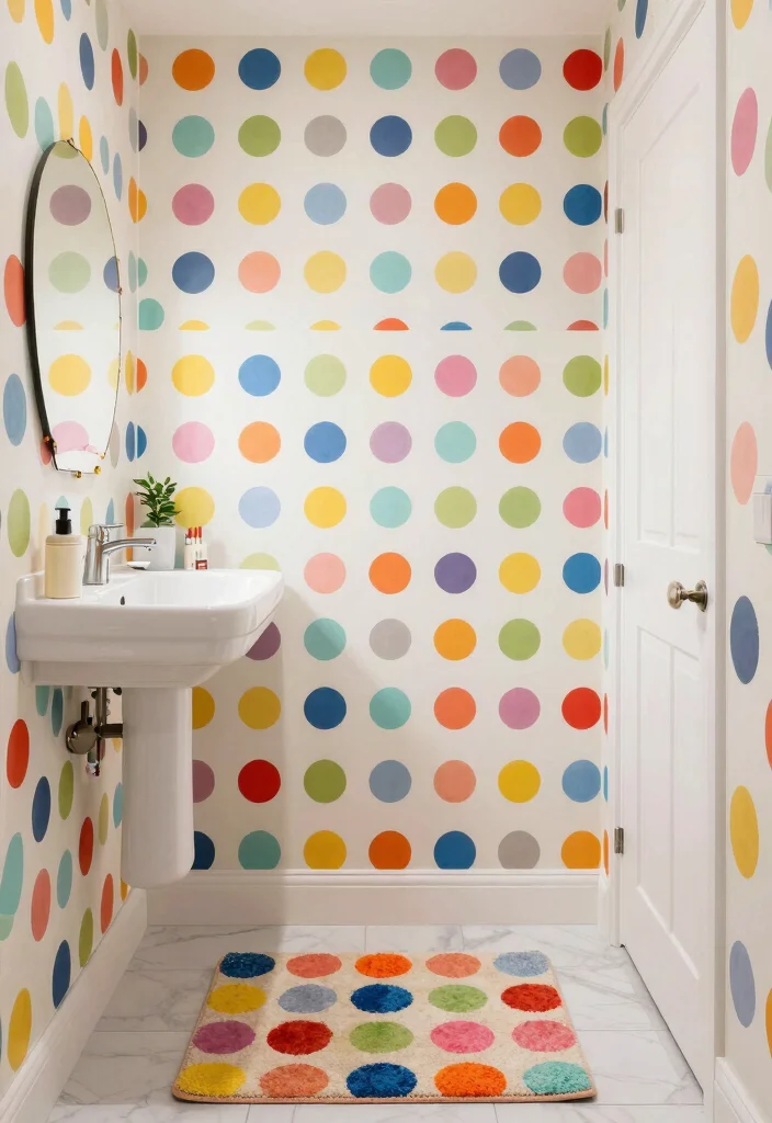 15 Bathroom Wallpaper Ideas Accent Wall That Pops 29 15 Bathroom Wallpaper Ideas Accent Wall That Pops - 9. Whimsical Patterns for Playfulness 1