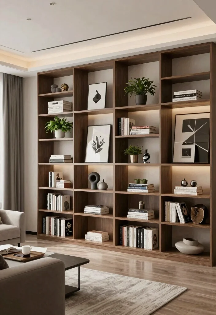 15 Bookshelf Room Divider Ideas That Define Your Space - 13. Multi-Tiered Bookshelf Divider 1