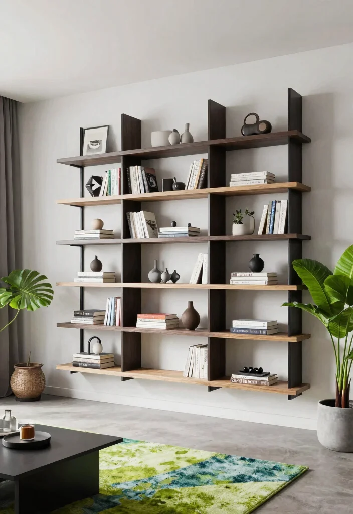 15 Bookshelf Room Divider Ideas That Define Your Space - 5. Floating Bookshelf Divider 1