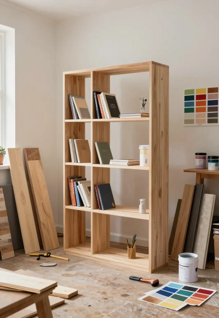 15 Bookshelf Room Divider Ideas That Define Your Space - 9. DIY Bookshelf Divider 1