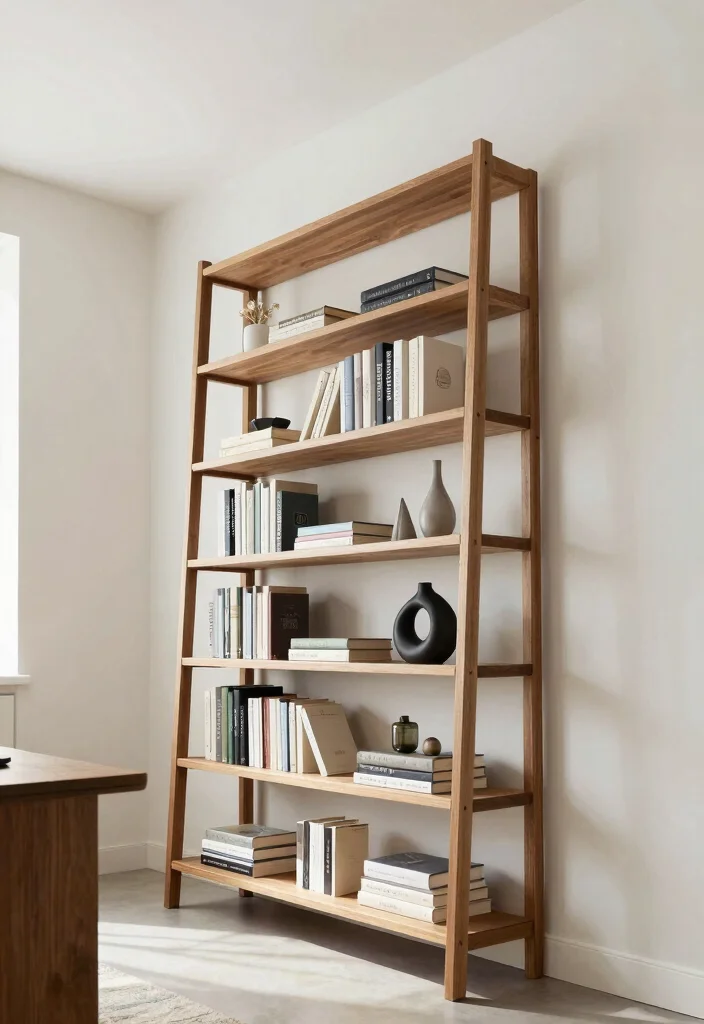 15 Bookshelf Styling Office Ideas That Look Professional - 13. Use Vertical Space Wisely 1