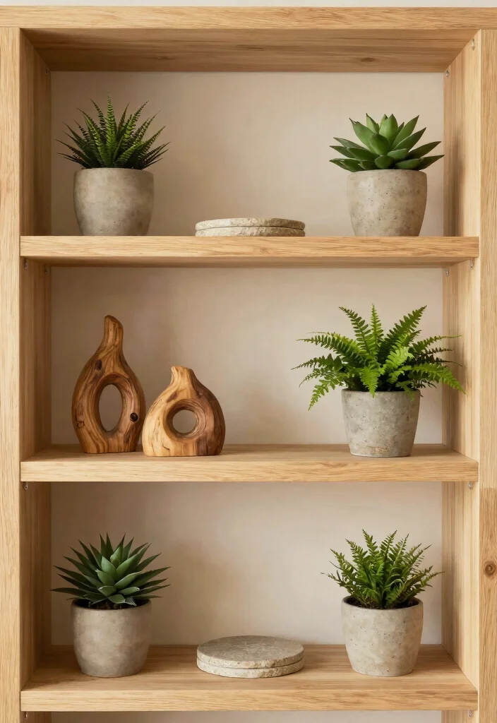 15 Bookshelf Styling Office Ideas That Look Professional - 2. Incorporate Natural Elements 1