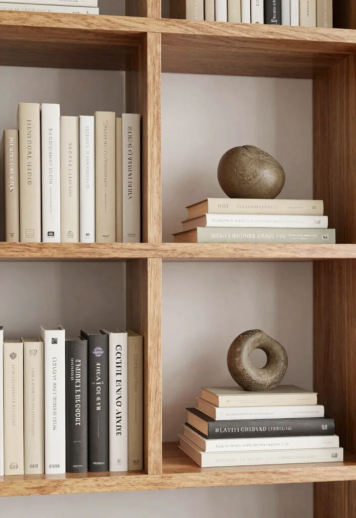 15 Bookshelf Styling Office Ideas That Look Professional - 4. Mix Heights for Visual Interest 1