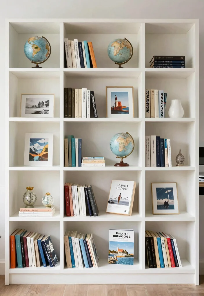 15 Bookshelf Styling Office Ideas That Look Professional - 9. Curate a Themed Collection 1