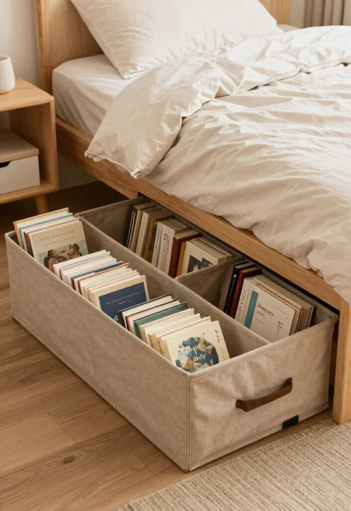 15 Bookshelf in Bedroom Ideas That Feel Cozy & Smart - 14. Under-bed Book Storage 1