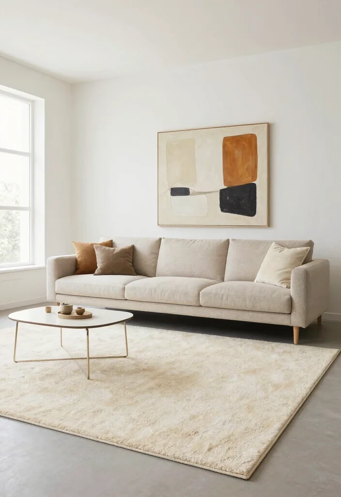 15 Cream Carpet Living Room Ideas That Feel Cozy 24 15 Cream Carpet Living Room Ideas That Feel Cozy - 4. Minimalist Decor 1