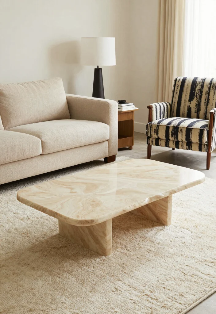 15 Cream Carpet Living Room Ideas That Feel Cozy 49 15 Cream Carpet Living Room Ideas That Feel Cozy - 9. Statement Furniture Pieces 1