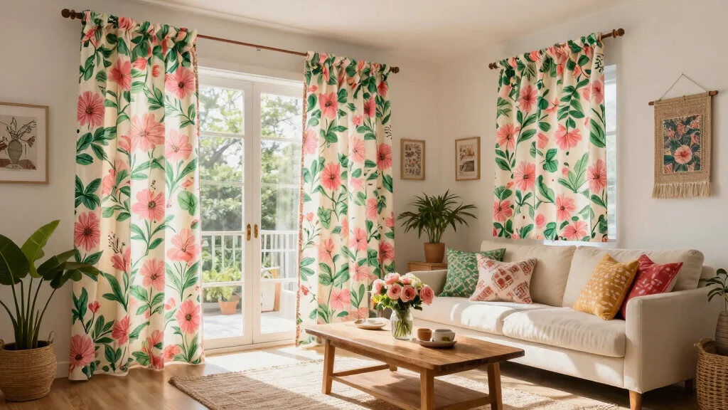 15 Floral Curtains Living Room Ideas That Feel Fresh & Romantic