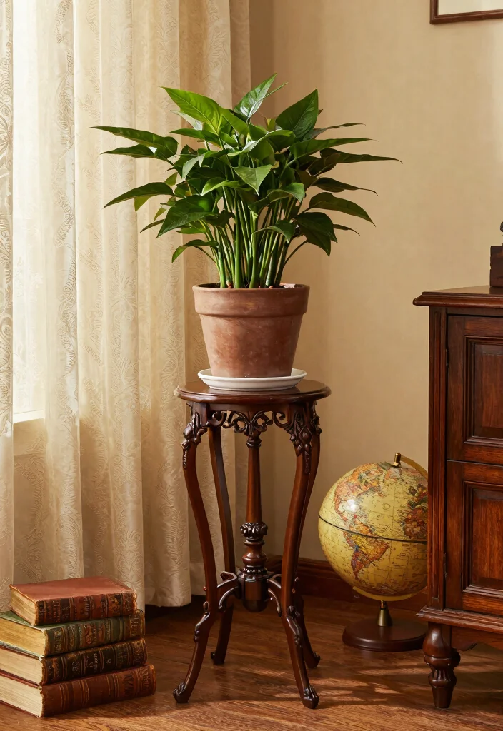 15 Gamla Stand Design Ideas That Add Greenery - 8. Vintage Finds 1