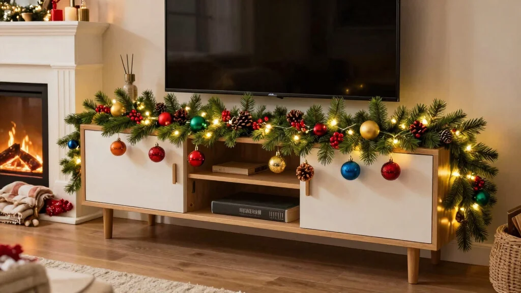 15 Garland on TV Stand Ideas for Festive Decor