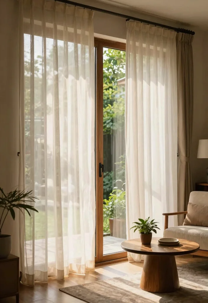 15 Glass Door Curtains Ideas That Let the Light In 1 15 Glass Door Curtains Ideas That Let the Light In - 1. Sheer Elegance 1