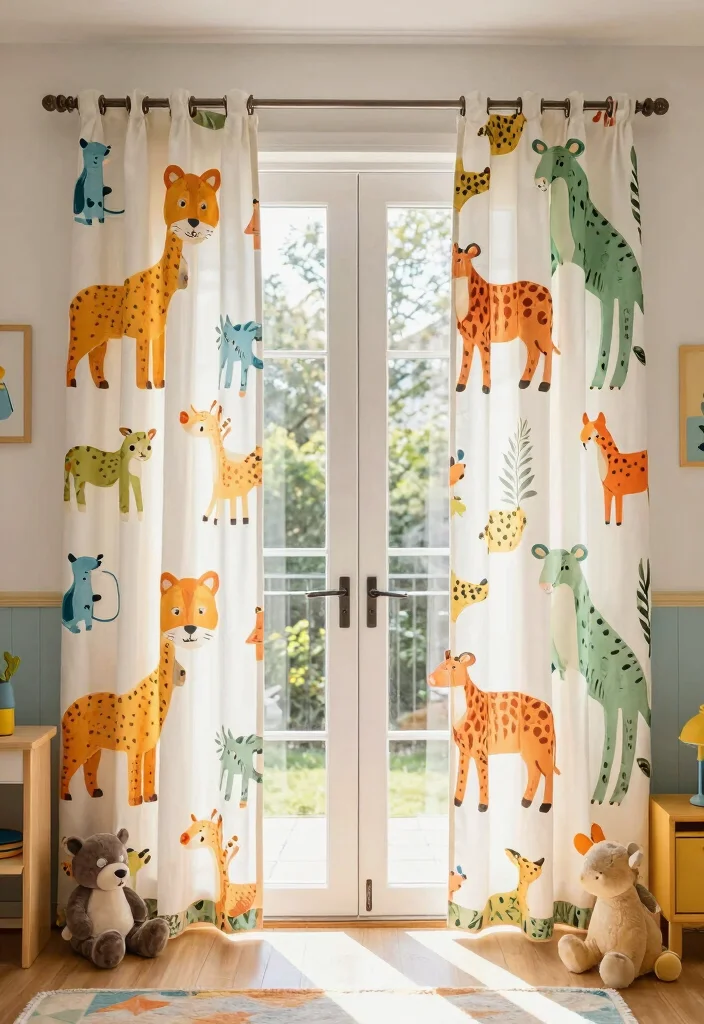 15 Glass Door Curtains Ideas That Let the Light In 31 15 Glass Door Curtains Ideas That Let the Light In - 11. Novelty Curtains 1