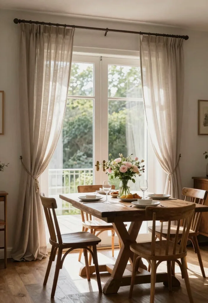 15 Glass Door Curtains Ideas That Let the Light In 12 15 Glass Door Curtains Ideas That Let the Light In - 2. Light-Filtering Drapes 1