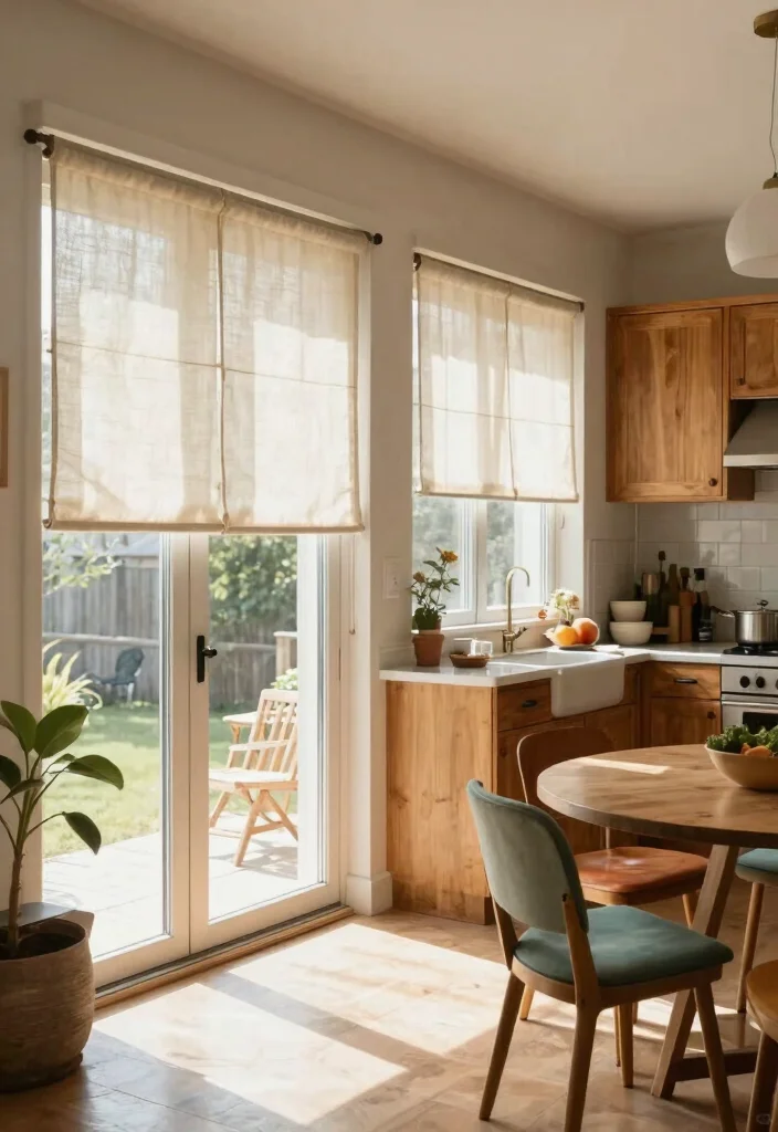 15 Glass Door Curtains Ideas That Let the Light In 28 15 Glass Door Curtains Ideas That Let the Light In - 8. Roll-Up Curtains 1