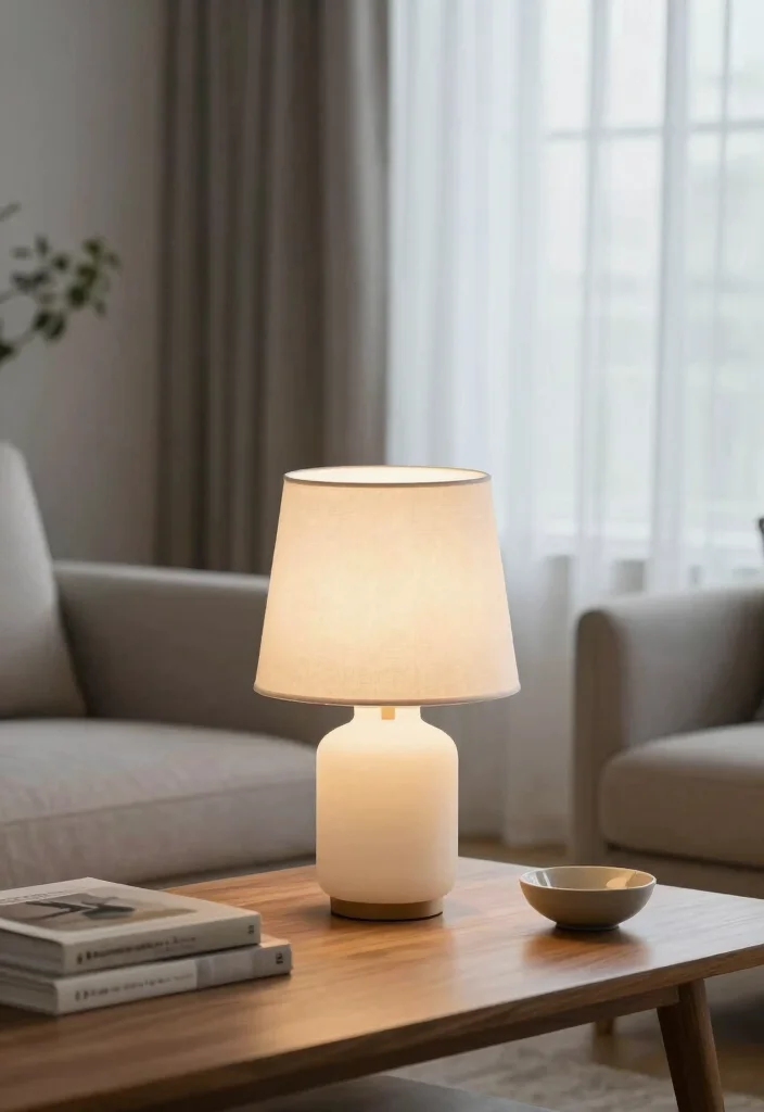 15 Lamp Boven Salontafel Ideas With Modern Glow - 5. Diffused Light for Cozy Evenings 1