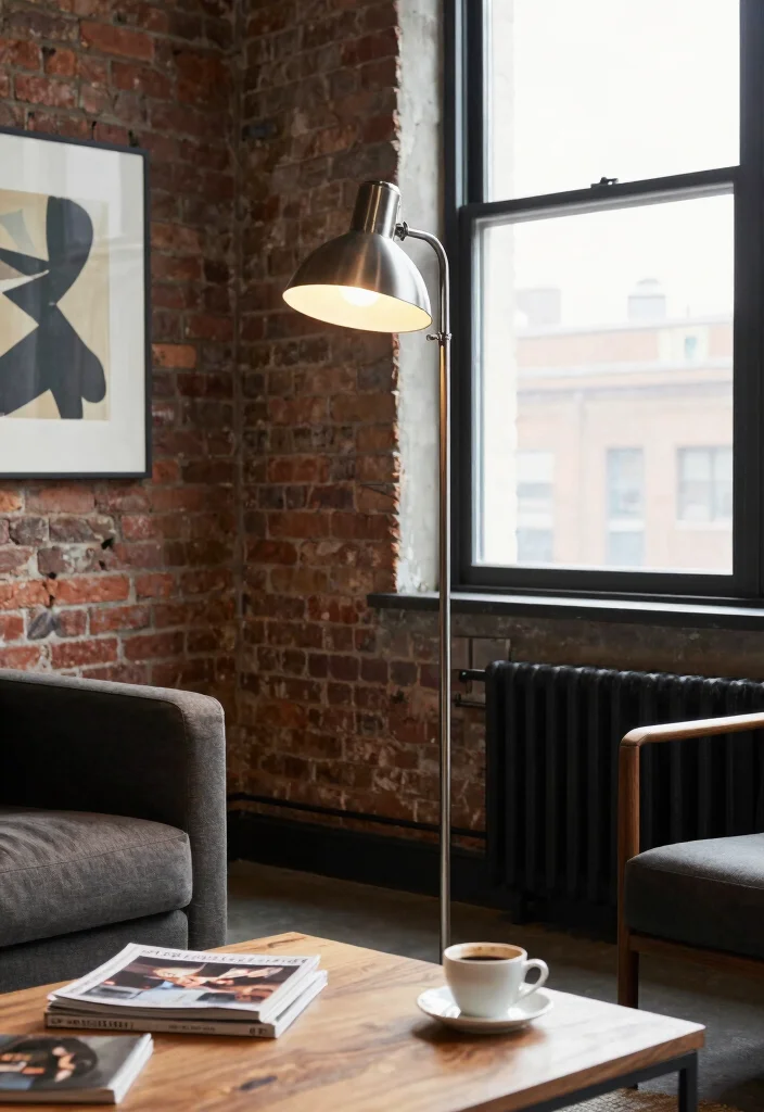 15 Mid Century Floor Lamp Ideas That Elevate Any Room - 13. The Mid-Century Industrial Style Lamp 1