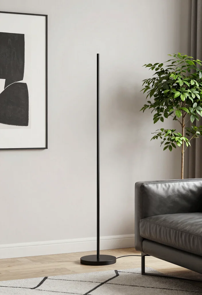 15 Mid Century Floor Lamp Ideas That Elevate Any Room - 5. The Minimalist Cylinder Lamp 1