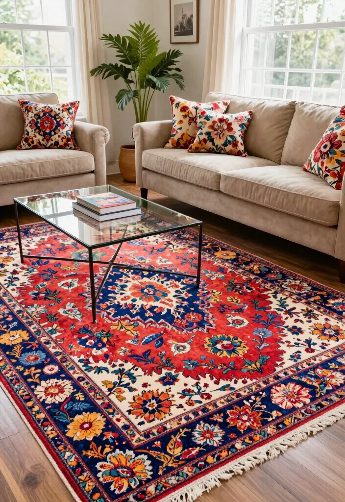 15 Persian Carpet Pattern Ideas With Luxe Detail - 2. Floral All-Over Patterns 1