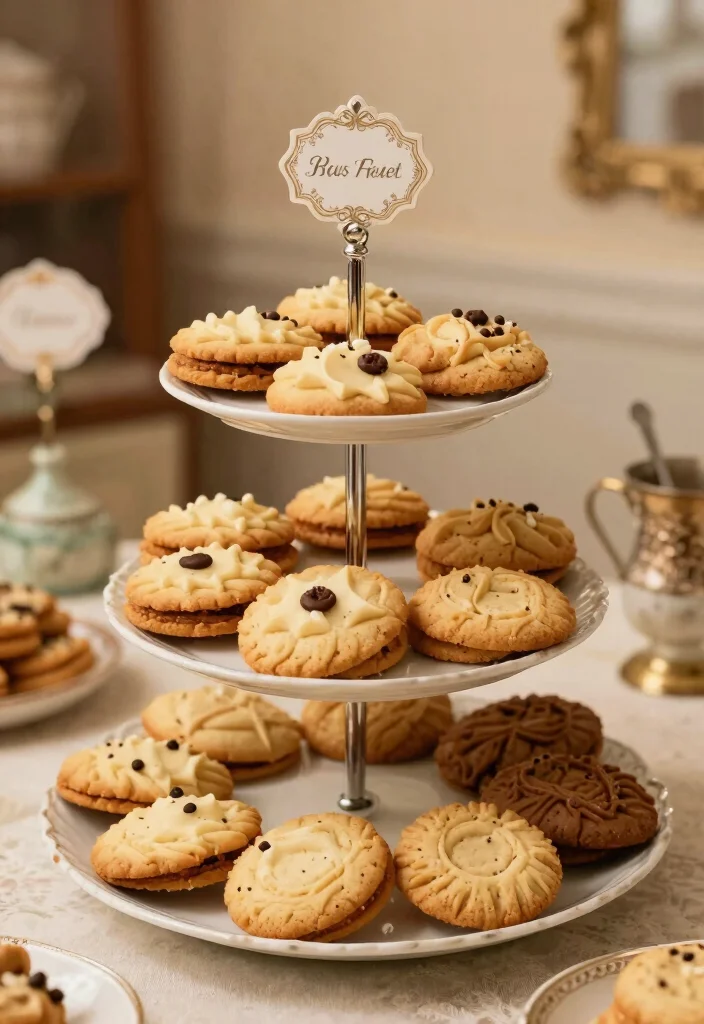 15 Stand de Postres Feria Ideas That Look Sweet & Stylish - 8. Vintage Cookie Stand 1