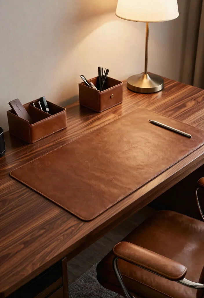 15 Trader Desk Setup Ideas That Look Professional 37 15 Trader Desk Setup Ideas That Look Professional - 7. Luxurious Leather Touches 1