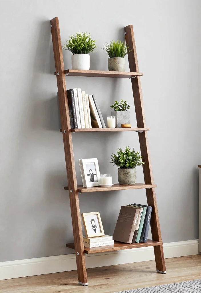 16 Apartment Bookshelf Ideas That Maximize Small Spaces - 1. Ladder Bookshelves: A Stylish Vertical Solution 1