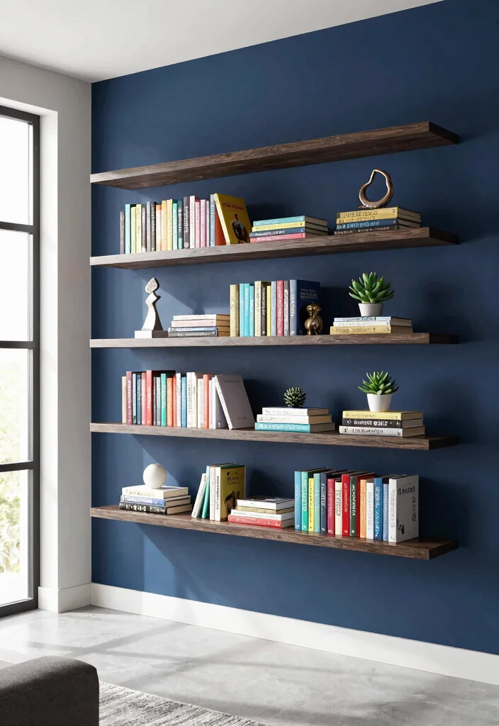 16 Apartment Bookshelf Ideas That Maximize Small Spaces - 2. Floating Shelves: Minimalist Magic 1